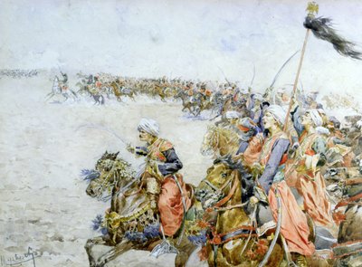 Charge of the Mamelukes at the Battle of Austerlitz, 2nd December 1805 by Felicien baron de Myrbach Rheinfeld